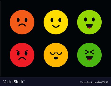 multi colored  cute faces   vector image