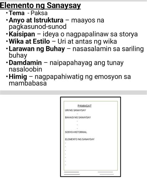 Mga Elemento Ng Sanaysay Ng Pelikula Na Seven Sunday Paki Answer Nasa