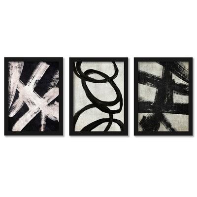 Americanflat Mid Century Abstract Black And White Loops By Chaos