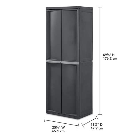 Sterilite 0142 4 Shelf Cabinet Flat Gray 01423v01