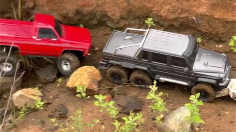 Rc Cars Trx4 And Trx6 Muddy Rock And Weeds Trail Rc Trx4 Trx6