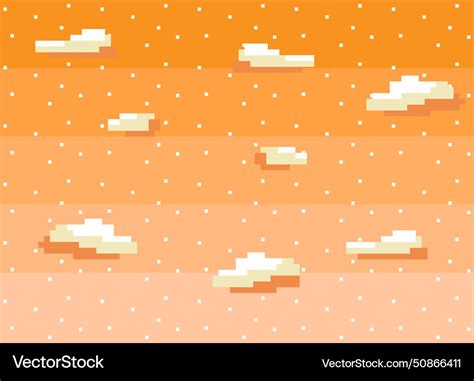 Sky sunset pixel background Royalty Free Vector Image