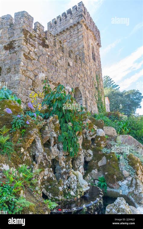 Guardian Gate At Quinta Da Regaleira Palace In Sintra Portugal Stock