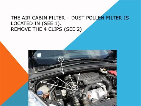 How To Replace The Air Cabin Filter Dust Pollen Filter On A Peugeot 308