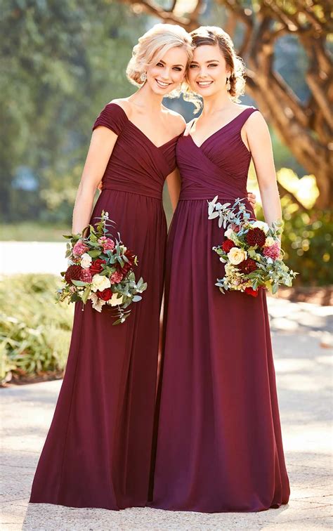 Classic Chiffon V Neck Bridesmaid Dress Sorella Vita Bridesmaid Dresses