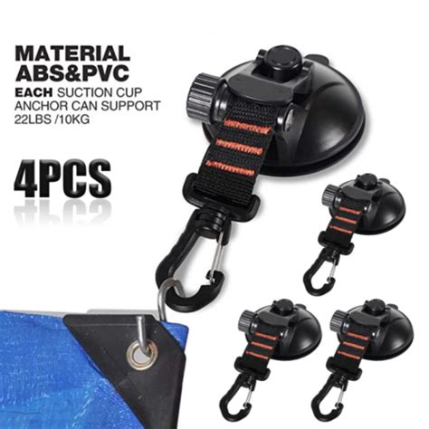 Pcs Heavy Duty Car Awning Camping Suction Cup Anchor Tie Downs With