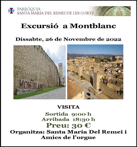 Excursión a Montblanc Parròquia Remei