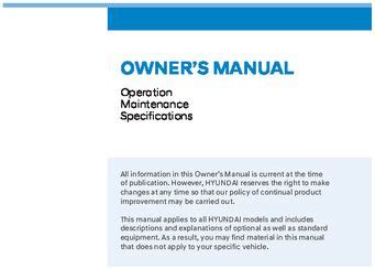 Hyundai Elantra N Owner S Manual In Pdf