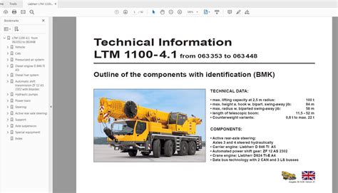 Liebherr LTM 1100 4 1 BMK Training Documentation Outline Of Components