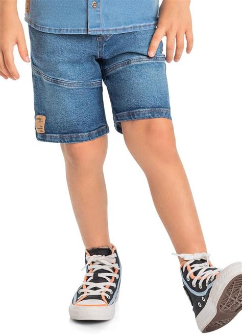 Bermuda Jeans Infantil Azul Quimby