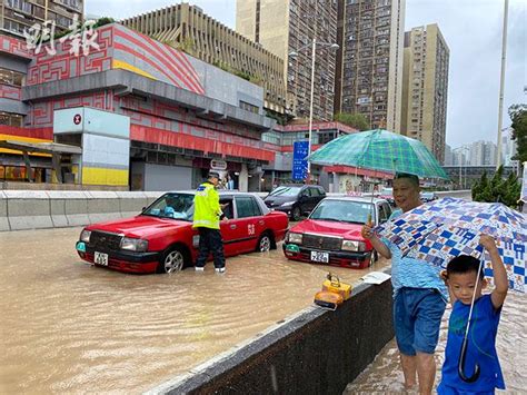 黑雨｜多區水浸嚴重 黃大仙中心北館地下被水淹沒【多圖】 1141 20230908 港聞 即時新聞 明報新聞網