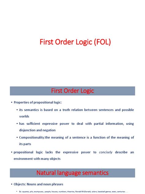 First Order Logic Fol Pdf Pdf Interpretation Logic First Order Logic