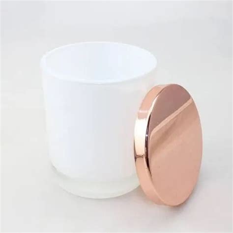 Copper White Glass Candle Jar With Lid For Decoration Size Dimension 3x3 At Rs 60 Piece In