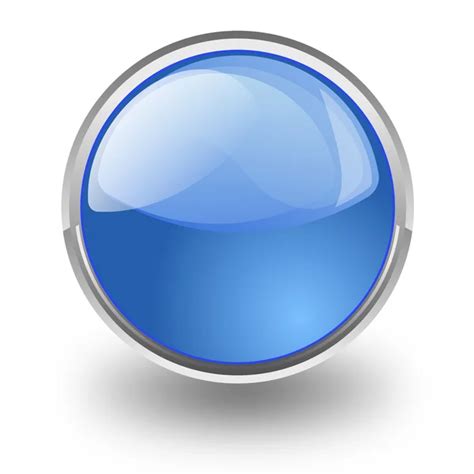 Shiny Metallic Blue Button Stock Vector Baavli 8286726