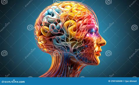 Human Body and the Brain stock illustration. Illustration of mental ...