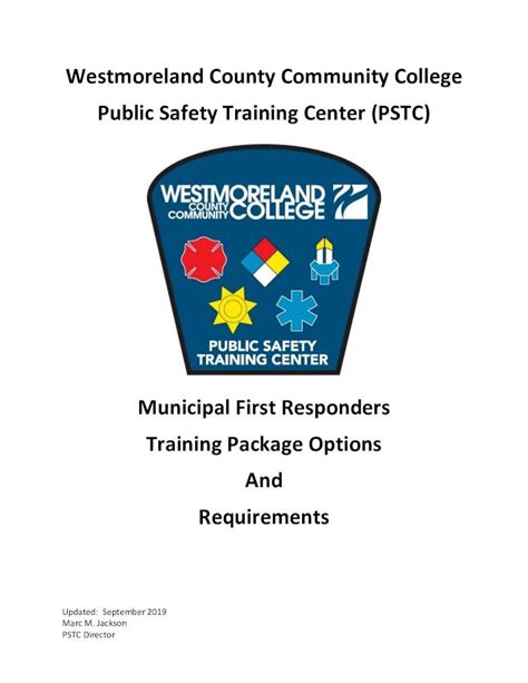 Pdf Westmoreland County Community College Public Safety Westmoreland County Community