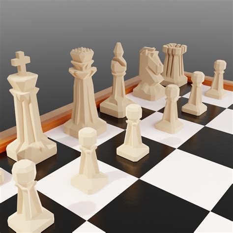 Chess Set Modern 3D Print File Stl, Chess Set Premium Chess Set Chess ...