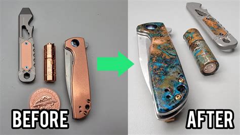 How To Easily Do A Forced Copper Patina Edc Youtube