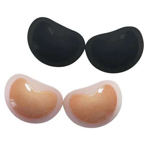Pair Women Bikini Push Up Silicone Sponge Bra Pad Breathable Chest Pad Insert Silicone Pads