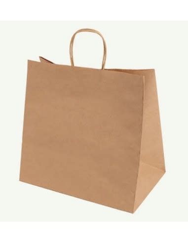 BOLSA PAPEL ASA RIZADA 25X16X27 CM PACK 50 UND