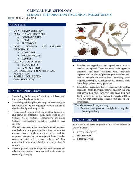 Solution Clinical Parasitology Introduction Studypool