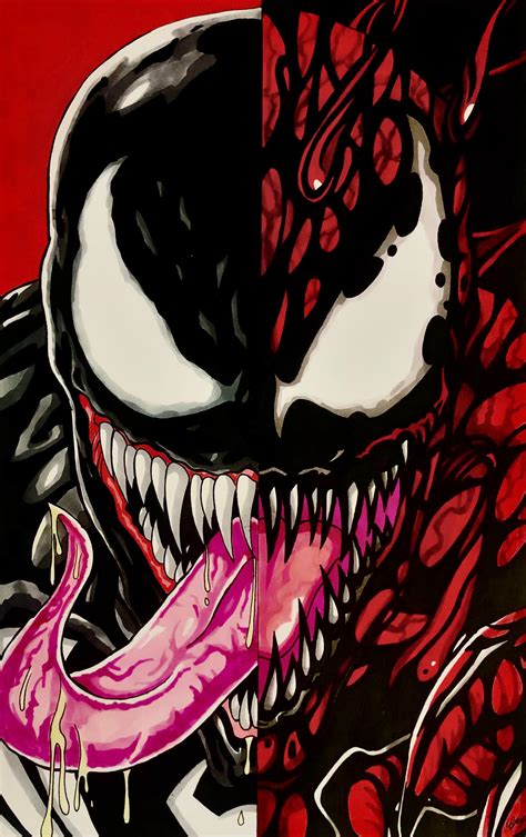 Venom vs Carnage Art 2021 by BrYcEBrOwNARTS on DeviantArt