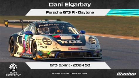 IRacing 24S3 Porsche GT3 R GT3 Sprint Daytona Dani YouTube