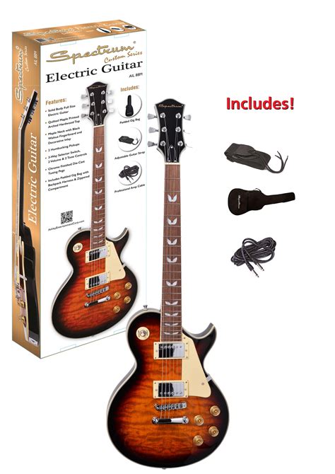 Spectrum Ail 88c Vintage Series Lp Style Full Size Electric Guitar