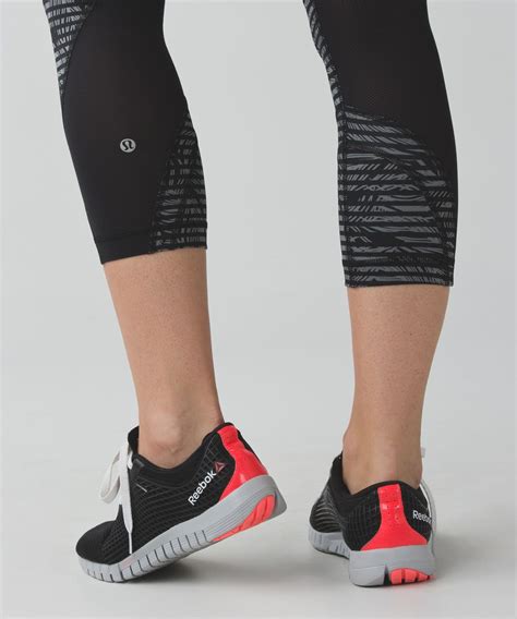 Lululemon Run Inspire Crop Ii Full On Luxtreme Mesh Stripe Play