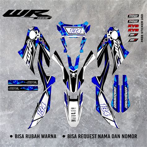 Jual NEW DESAIN DECAL YAMAHA WR 155 FULL BODY BAHAN PREMIUM SUPER