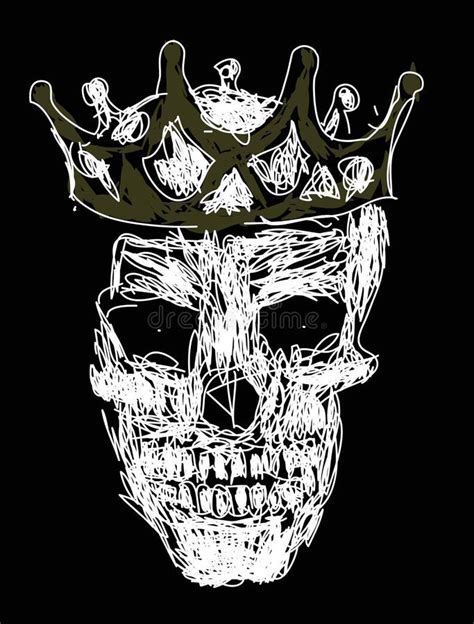 Black Skeleton Bones Crown Stock Illustrations 47 Black Skeleton