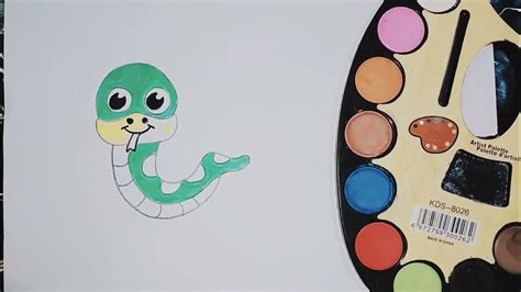 رسم ثعبان Snake للاطفال سهل جدا رسم وتلوين ثعبان كيوت للاطفال Youtube