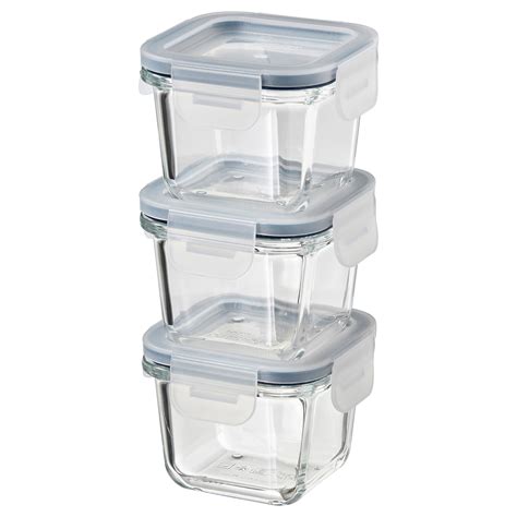 Ikea 365 Food Container With Lid Squareglass 180 Ml Ikea Indonesia