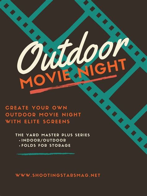 Use Elite Screens When Setting Up Outdoor Movies Fundraising Poster