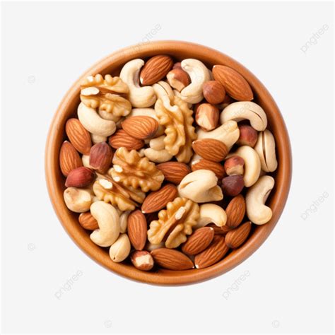 Servidor De Nueces Mixtas En Un Tazón De Fondo Transparente PNG