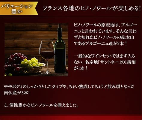 【楽天市場】【送料無料】ワインセット フランス ピノ・ノワール 飲み比べ 6本 セット 赤ワイン 村名クラス入 フランス産ピノだけ ギフト お