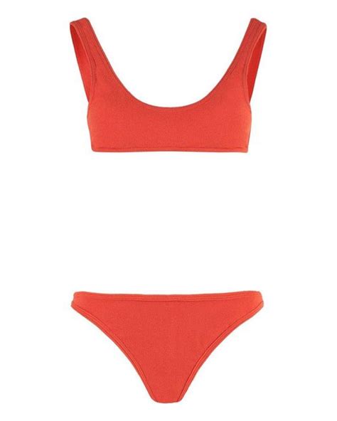 Reina Olga Coolio Two Piece Bikini Set In Red Lyst