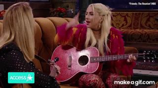 Lady Gaga & Lisa Kudrow Sing ‘Smelly Cat’ on ‘Friends’ Reunion on Make a GIF