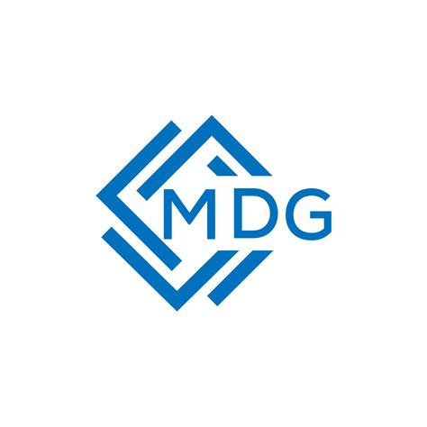 MDG letter logo design on white background. MDG creative circle letter