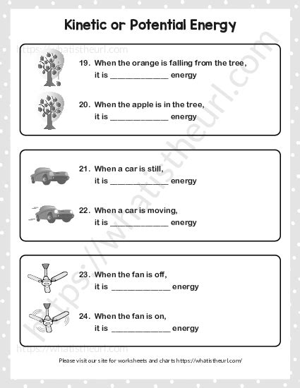 Kinetic And Potential Energy Worksheet Worksheets Library