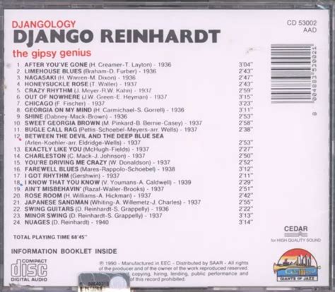 Django Reinhardt Djangology The Gypsy Genius Cd Italy Giants Of Jazz