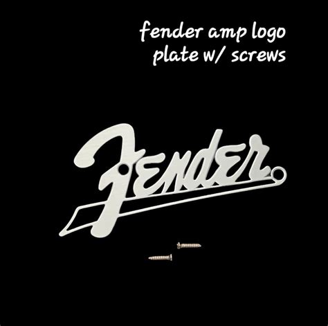 Fender Amp Logo Plate Replacement W Screws Reverb