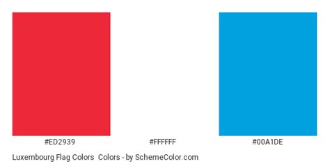 Luxembourg Flag Colors » Country Flags » SchemeColor.com