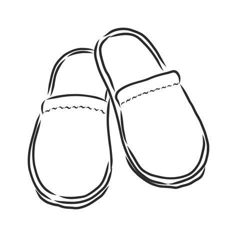 Home Slippers Vector Sketch 7652754 Vector Art At Vecteezy