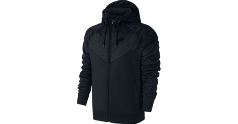 Nike Mens Air Hybrid Fleece Windrunner Hoodie In Black For Men Lyst