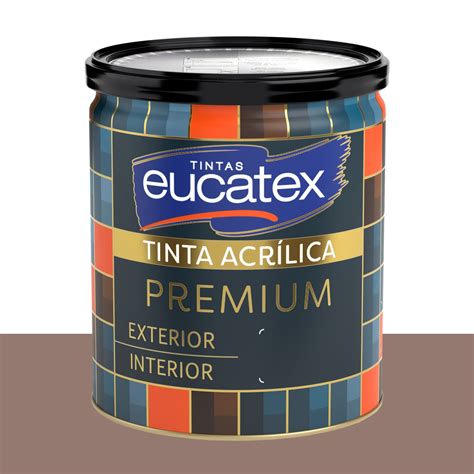 Tinta Acrílica Fosca Eucatex Chocolate em Pó 800 ml Loja Online SA Tintas