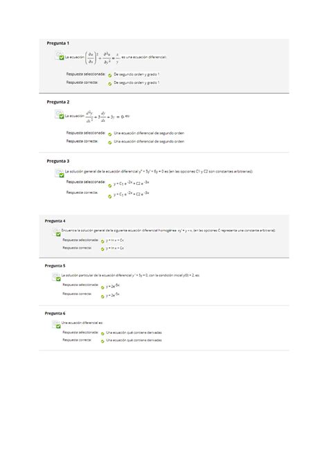 Act Automatizada Ecuaciones Diferenciales Ecuaciones Diferenciales