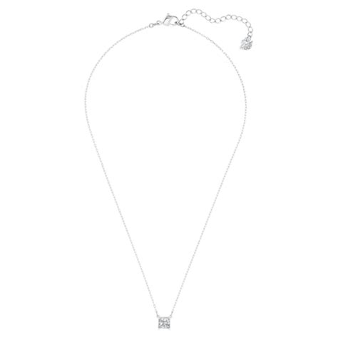 Swarovski Attract Necklace White Rhodium Plated Swarovski Fallers