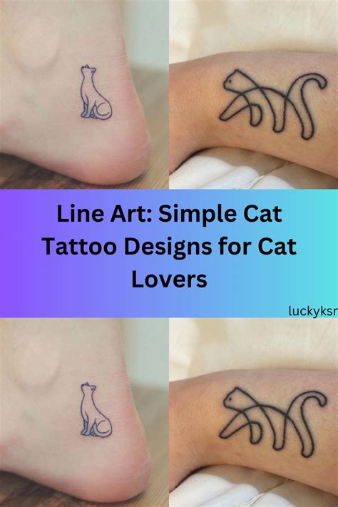 Line Art Simple Cat Tattoo Designs For Cat Lovers Artofit