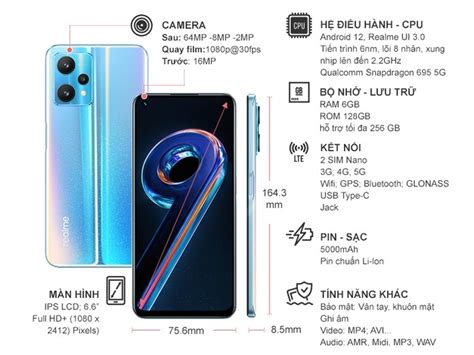 Điện thoại Realme 9 Pro 5G 6GB 128GB Xanh Lam Chính Hãng Giá Tốt